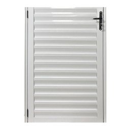 Porta Social Palheta de Alumínio 210 X 80cm Linha 25 Lado Esquerdo Esquadrias Bergamo - 11