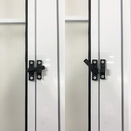 Porta Social Palheta de Alumínio 210 X 80cm Linha 25 Lado Esquerdo Esquadrias Bergamo - 8
