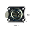 Ver imagem 4 de Rodízio Rodinha Giratório Placa Base Aço Roda Nylon Diâmetro 75mm 3" Altura 90mm