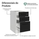 Ver imagem 2 de Balcão Agata 3 Gavetas MDP 40cm Branco e Preto Madesa