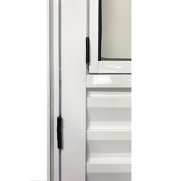 Porta Social Palheta de Alumínio 210 X 90cm Linha 25 Lado Direito Esquadrias Bergamo - 9