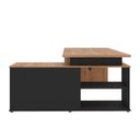 Ver mais imagens de Escrivaninha Mesa Escritório Diretor em L Spring 3 Gavetas 1 Porta 180cm Yescasa Preto E Itapuã
