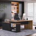 Ver imagem 6 de Escrivaninha Mesa Escritório Diretor em L 3 Gavetas 1 Porta Spring Yescasa