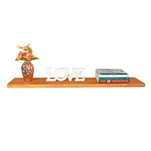 Prateleira de Parede Suspensa 100cm Carvalho e Preto