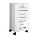Ver imagem 3 de Kit 5 Gaveteiros 4 Gavetas com Rodízios e Chave Gávea Office Branco