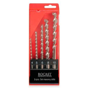 Jogo de Brocas Pastilha de Metal Duro - 4,0 À 10,0mm - Din 8039 - com 5 Peças - 16,0020 - Rocast