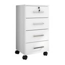 Ver imagem 3 de Kit 10 Gaveteiros 4 Gavetas com Rodízios e Chave Gávea Office Branco