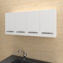 Ver imagem 6 de Armario Aereo 4 Portas 120cm 9160 Branco Mobbs