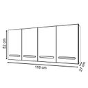 Ver imagem 4 de Armario Aereo 4 Portas 120cm 9160 Branco Mobbs