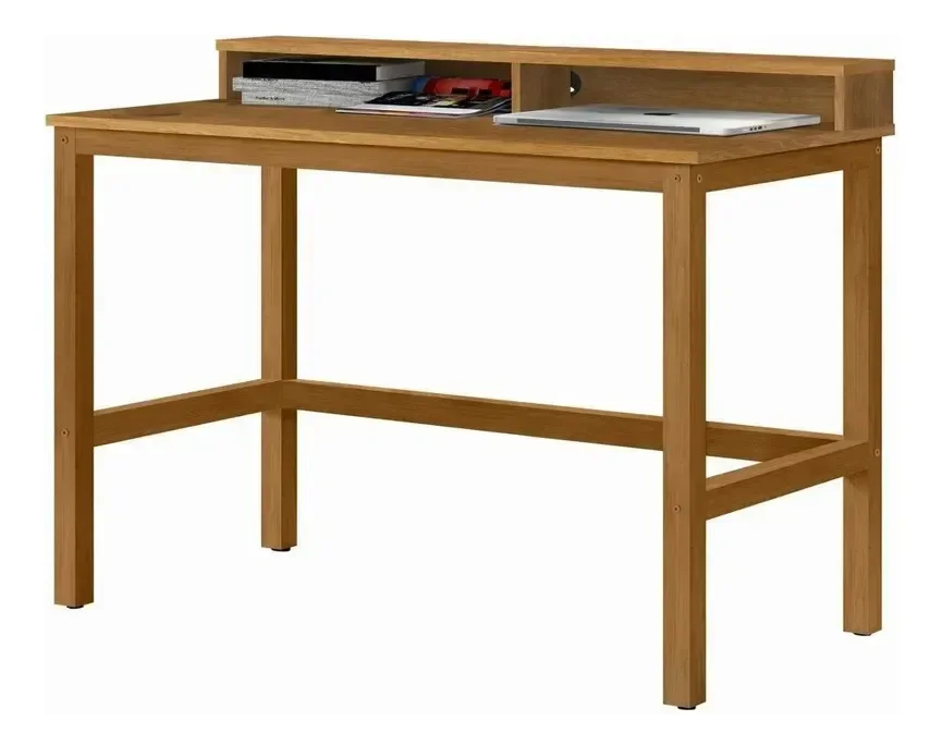 Escrivaninha Madeira 110 Cm para Estudo Home Office:nature - 3
