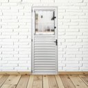 Ver imagem 2 de Porta Social Palheta de Alumínio 210 X 90cm Linha 25 Lado Esquerdo Esquadrias Bergamo
