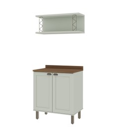 Gabinete para Banheiro 2 Portas Provençais e 1 Nicho com Metalon - 3