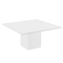 Ver imagem 1 de Mesa de Jantar 150x150 cm Branco com Base de Madeira Quadrada - D'Rossi