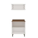 Ver imagem 2 de Gabinete para Banheiro 2 Portas Provençais e 1 Nicho com Metalon Branco/Fosco