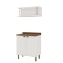 Ver imagem 3 de Gabinete para Banheiro 2 Portas Provençais e 1 Nicho com Metalon Branco/Fosco