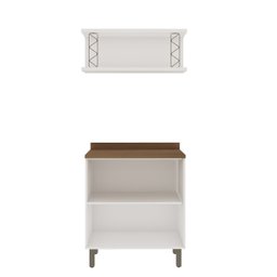 Gabinete para Banheiro 2 Portas Provençais e 1 Nicho com Metalon - 2