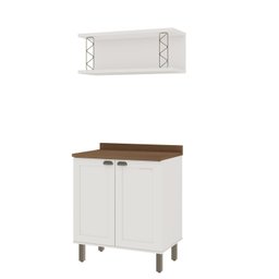 Gabinete para Banheiro 2 Portas Provençais e 1 Nicho com Metalon - 3