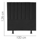Ver imagem 3 de Cabeceira Cama Box Solteiro Queem Estofada Carla 100cm Suede:preto
