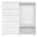 Ver imagem 5 de Cômoda 05 Gavetas e 02 Portas com Rodízios Toronto Branco