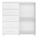 Ver imagem 7 de Cômoda 05 Gavetas e 02 Portas com Rodízios Toronto Branco