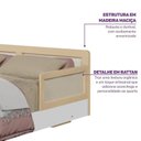 Ver imagem 5 de Guarda-Roupa Modulado Wave e Cama Casal Lift Casatema MadeiraOriginals Branco/Marrom