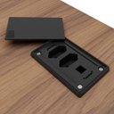 Ver imagem 7 de Mesa Escritório em L Gerência 170cm Corp A06 Nogal/preto - Mpozenato