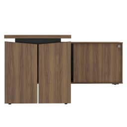 Mesa Escritório em L Gerência 170cm Corp A06 Nogal/preto - Mpozenato - 8 Mesa Escritório em L Gerência 170cm Corp A06 Nogal/preto - Mpozenato - 8