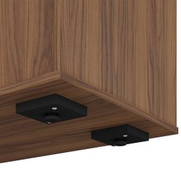 Mesa Escritório em L Gerência 170cm Corp A06 Nogal/preto - Mpozenato - 6 Mesa Escritório em L Gerência 170cm Corp A06 Nogal/preto - Mpozenato - 6