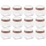 12 Porta Mantimentos Vidro Tampa Metal Rose Gold 800ml Lyor Gastro Potes para Balas Bombons - 1