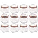Ver imagem 1 de 12 Porta Mantimentos Vidro Tampa Metal Rose Gold 800ml Lyor Gastro Potes para Balas Bombons