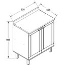 Ver imagem 4 de Gabinete para Banheiro 2 Portas Provençais