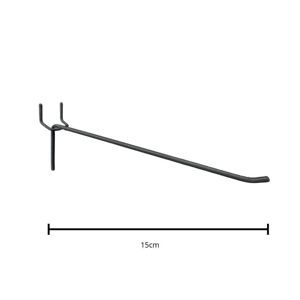20 Gancho para Eucatex 15cm - Arame 4mm Preto - 2