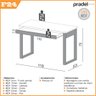 Mesa Escrivaninha Industrial com Gaveta Dalla Costa 100% Mdf - 3