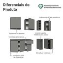 Ver imagem 4 de Armário de Cozinha Compacta 180 Cm Suspenso Cinza Nice Madesa 04 Preto