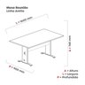 Mesa de Reunião 160x90cm Aretto - 3