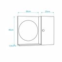 Ver imagem 6 de Armário para Banheiro Espelho Redondo 1 Porta 2 Prateleiras MDP 58cm Bege Mercado Das Prateleiras