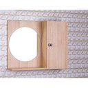 Ver imagem 1 de Armário para Banheiro Espelho Redondo 1 Porta 2 Prateleiras MDP 58cm Bege Mercado Das Prateleiras