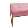 Puff Decorativos para Sala e Quarto Paris Sued Rose Base Dourado Star Confort - 4