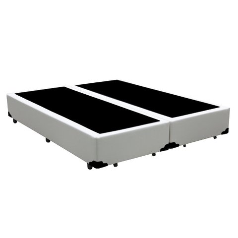 Cama Box Casal Bipartido NK Camas Sintético Branco 40x138x188