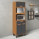 Ver imagem 2 de Paneleiro 3 Portas 1 Gaveta 70cm Espaço para 2 Fornos Nápoles Itatiaia