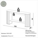 Ver imagem 3 de Aparador Orgânico 180 cm com 1 Gaveta 100% MDF Dalla Costa Cor:Carvalho Rosé