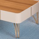 Ver imagem 6 de Mesa de Centro para Sala Pés de Aço Cadenza Off/cinamomo - Hb Móveis
