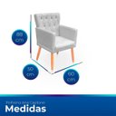 Ver imagem 7 de Kit Poltrona Capitonê Clássica Confortável para Sala e Quarto Ana Suede