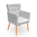 Ver imagem 4 de Kit Poltrona Capitonê Clássica Confortável para Sala e Quarto Ana Suede
