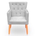 Ver imagem 6 de Kit Poltrona Capitonê Clássica Confortável para Sala e Quarto Ana Suede