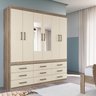 Guarda-roupa 6 Portas 9 Gavetas Star 6.9 com Espelhos - 1