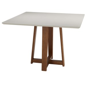Mesa de Jantar Delta Canto Reto Fastsofa14ast 1,40x0,90 Cinza Claro
