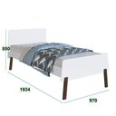 Ver imagem 6 de Quarto Infantil com Guarda Roupa 1 Porta e Cama Solteiro Lara Branco