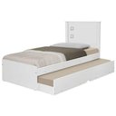 Ver imagem 2 de Cama Solteiro com Cama Auxiliar e Colchões Cama Bibox Barcelona Branco Tebarrot Móveis