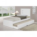 Ver imagem 1 de Cama Solteiro com Cama Auxiliar e Colchões Cama Bibox Barcelona Branco Tebarrot Móveis